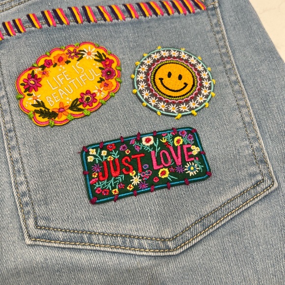 Old Navy Embroidered Light Blue Jean Shorts - Picture 8 of 14